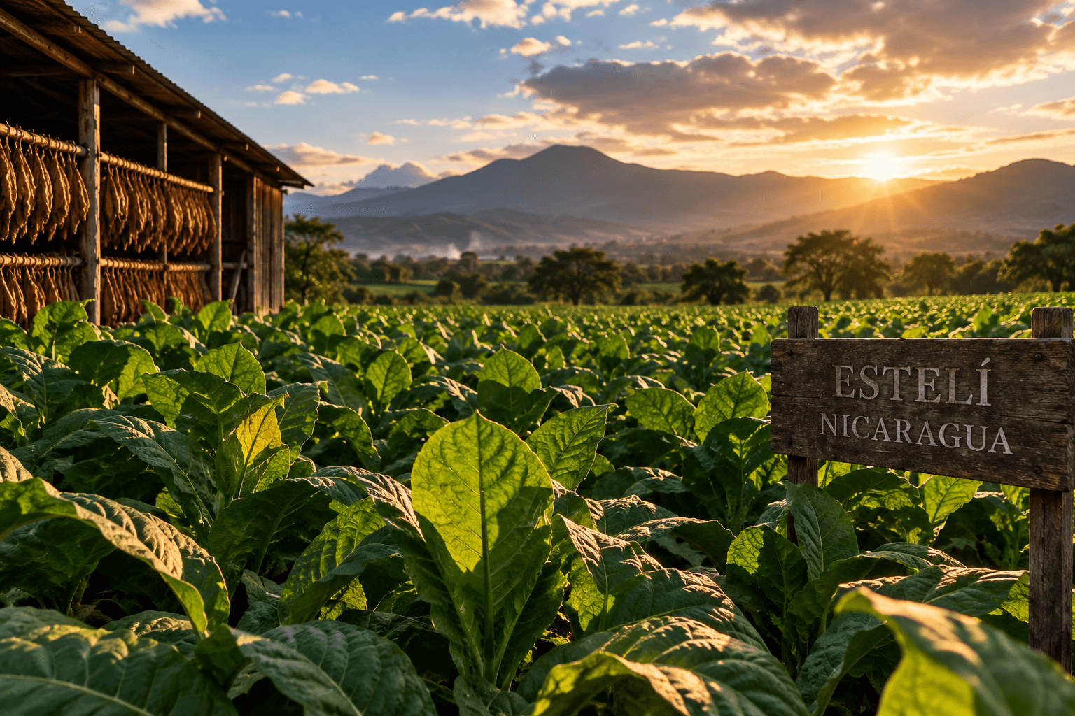 Tobacco fields in Esteli Nicaragua, one of the world's important premium cigar regions